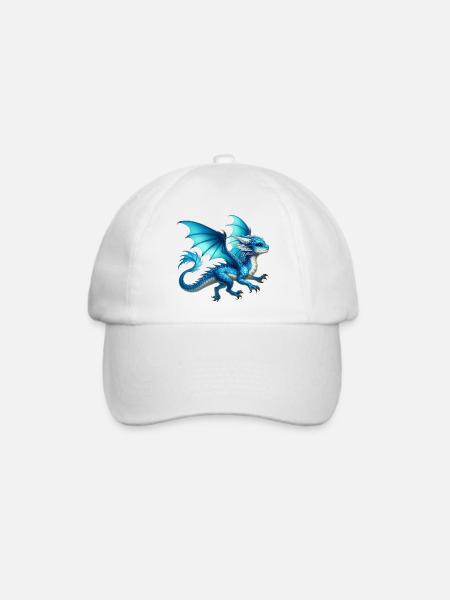 Drache - Baseballkappe - Weiß/Weiß