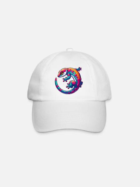Gecko - Baseballkappe - Weiß/Weiß