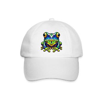 Frosch - Baseballkappe - Weiß/Weiß - Vorne
