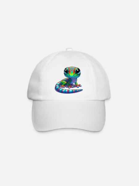 Gecko - Baseballkappe - Weiß/Weiß