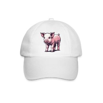 Ferkel - Baseballkappe - Weiß/Weiß - Vorne