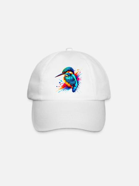 Eisvogel - Baseballkappe - Weiß/Weiß
