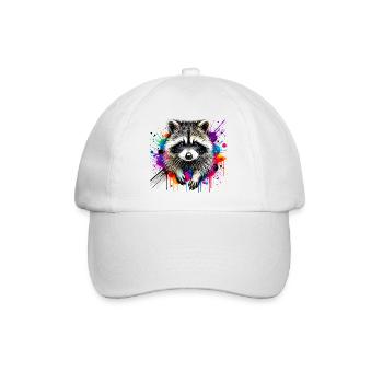 Waschbär - Baseballkappe - Weiß/Weiß - Vorne