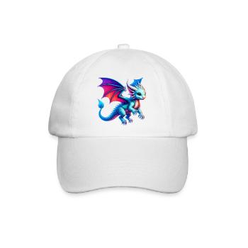 Drache - Baseballkappe - Weiß/Weiß - Vorne
