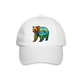 Bär - Baseballkappe - Weiß/Weiß - Vorne