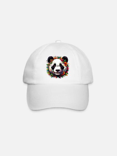 Panda - Baseballkappe - Weiß/Weiß