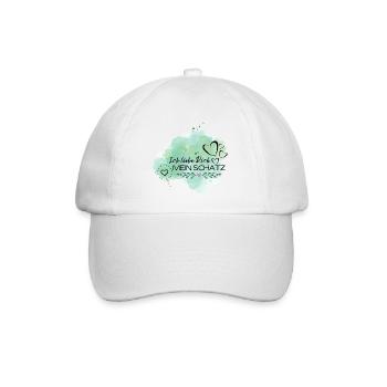 Ich liebe Dich - Baseballkappe - Weiß/Weiß - Vorne