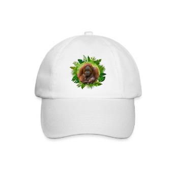 Orang-Utan-Familienbande - Baseballkappe - Weiß/Weiß - Vorne
