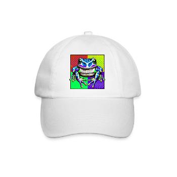 Frosch - Baseballkappe - Weiß/Weiß - Vorne