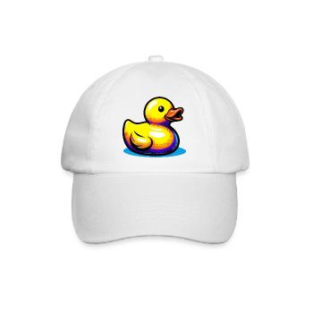 Ente Ente Ente Ente Ente - Baseballkappe - Weiß/Weiß - Vorne
