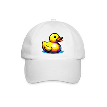 Ente Ente Ente Ente Ente - Baseballkappe - Weiß/Weiß - Vorne