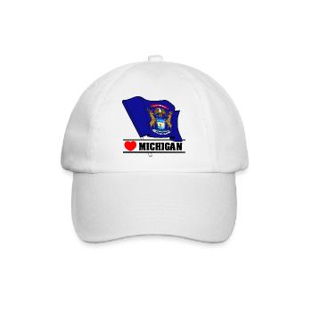 Hinweis Michigan Herz MICHIGAN - Baseballkappe - Weiß/Weiß - Vorne