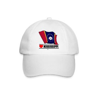 Hinweis Mississippi Herz MISSISSIPPI - Baseballkappe - Weiß/Weiß - Vorne