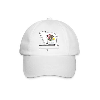 Hinweis Illinois Textbanner - Baseballkappe - Weiß/Weiß - Vorne