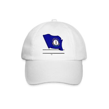 Kentucky Flagge Text Banner - Baseballkappe - Weiß/Weiß - Vorne