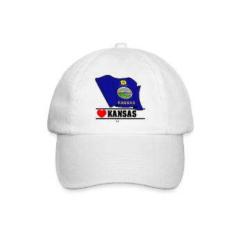 Hinweis Kansas Herz KANSAS - Baseballkappe - Weiß/Weiß - Vorne