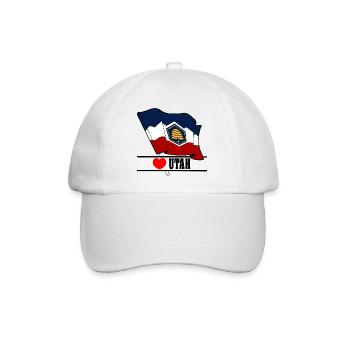 Hinweis Utah Herz UTAH - Baseballkappe - Weiß/Weiß - Vorne