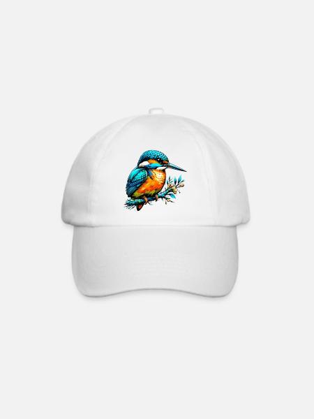 Eisvogel - Baseballkappe - Weiß/Weiß