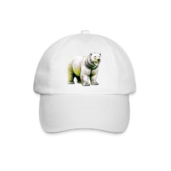 Weißer Eisbär - Baseballkappe - Weiß/Weiß - Vorne