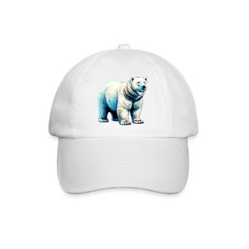 Weißer Eisbär - Baseballkappe - Weiß/Weiß - Vorne