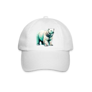 Weißer Eisbär - Baseballkappe - Weiß/Weiß - Vorne