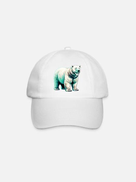 Weißer Eisbär - Baseballkappe - Weiß/Weiß