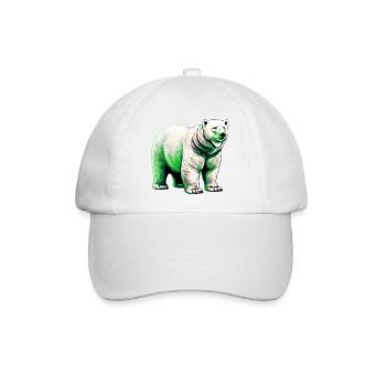 Weißer Eisbär - Baseballkappe - Weiß/Weiß - Vorne