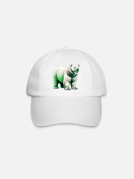 Weißer Eisbär - Baseballkappe - Weiß/Weiß
