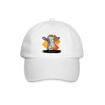 JvG Kuh "Kuhli narrisch" - Baseballkappe - Weiß/Weiß - Vorne