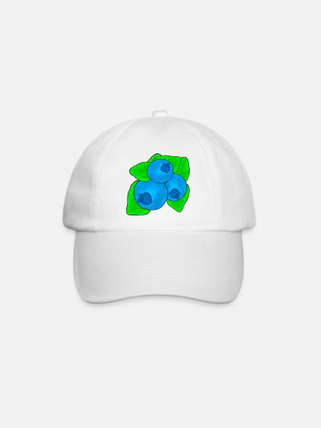 Blaubeeren Heidelbeeren - Baseballkappe - Weiß/Weiß