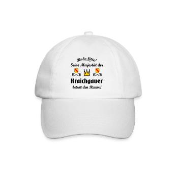Majestät aus dem Kraichgau - Baseballkappe - Weiß/Weiß - Vorne