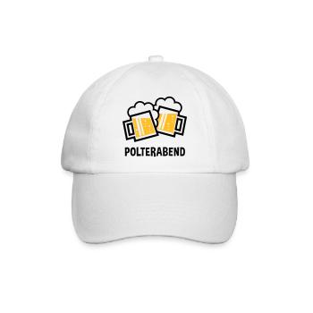 Polterabend (JGA Bier Bayrische Bierkrüge / 2C) - Baseballkappe - Weiß/Weiß - Vorne