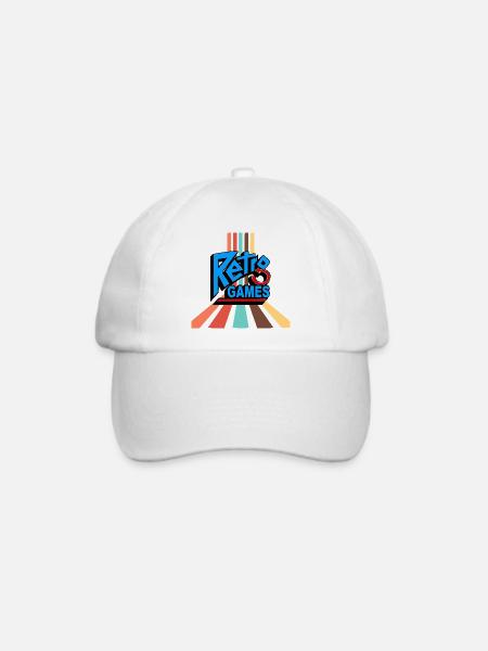 Retro-Spiele - Baseballkappe - Weiß/Weiß