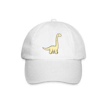 Brachiosaurus Dinosaurier - Baseballkappe - Weiß/Weiß - Vorne