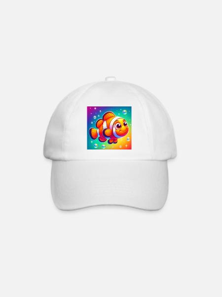 Clownfisch - Baseballkappe - Weiß/Weiß