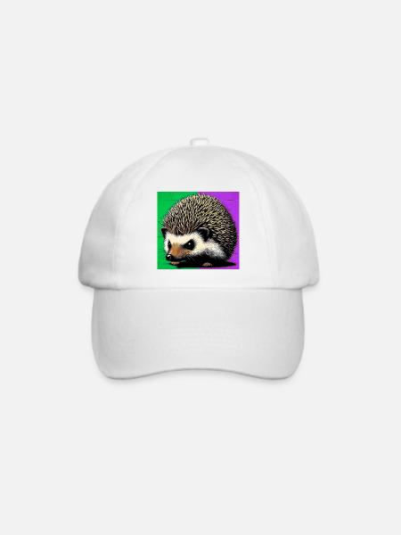 Igel - Baseballkappe - Weiß/Weiß