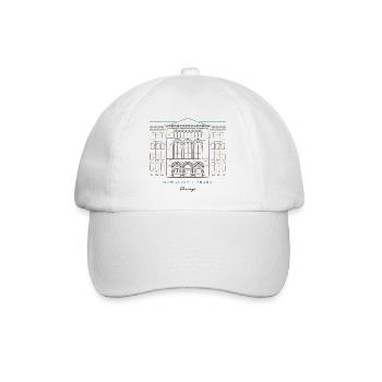 Historisches Bibliotheksgebäude Chicago - Baseballkappe - Weiß/Weiß - Vorne