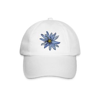 Aquarell-Artistik Gänseblümchen Design - Baseballkappe - Weiß/Weiß - Vorne