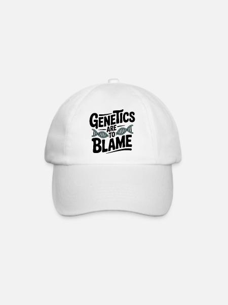 Die Genetik ist schuld - Baseballkappe - Weiß/Weiß