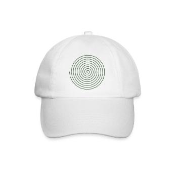 Feng Shui Spirale Motiv - Baseballkappe - Weiß/Weiß - Vorne