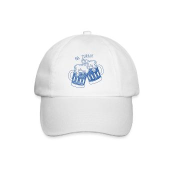 Biergläser mit Prost-Spruch - Baseballkappe - Weiß/Weiß - Vorne