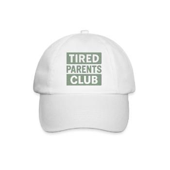 Tired Parents Club - Baseballkappe - Weiß/Weiß - Vorne