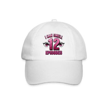 Ich kann 12 Folgen riechen, lustiger Anime-Liebhaber - Baseballkappe - Weiß/Weiß - Vorne