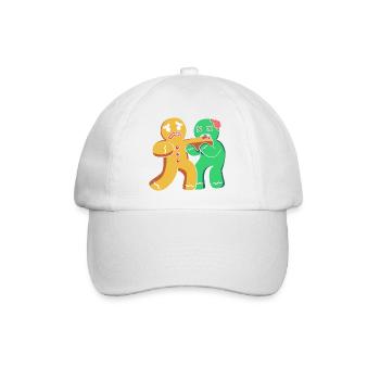 Lebkuchenmann Weihnachten Gingerbread Lebkuchen - Baseballkappe - Weiß/Weiß - Vorne
