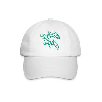 Graffiti Kalligrafie Design Bratislava - Baseballkappe - Weiß/Weiß - Vorne