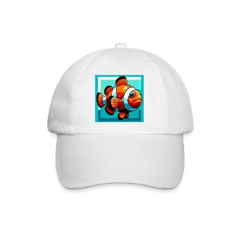 Clownfisch - Baseballkappe - Weiß/Weiß - Vorne
