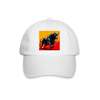 Stier - Baseballkappe - Weiß/Weiß - Vorne