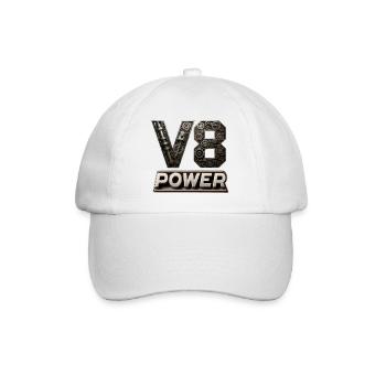 V8-Leistung - Baseballkappe - Weiß/Weiß - Vorne
