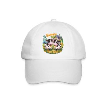 Lustige Brittany Geschenk Brittany ist biotisch - Baseballkappe - Weiß/Weiß - Vorne