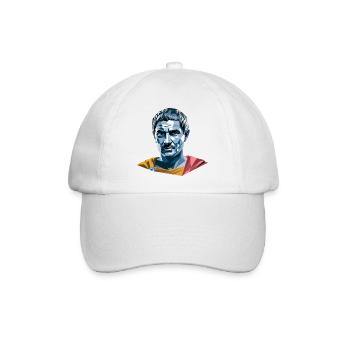 Caesar - Cooles Geschichtslogo - Baseballkappe - Weiß/Weiß - Vorne